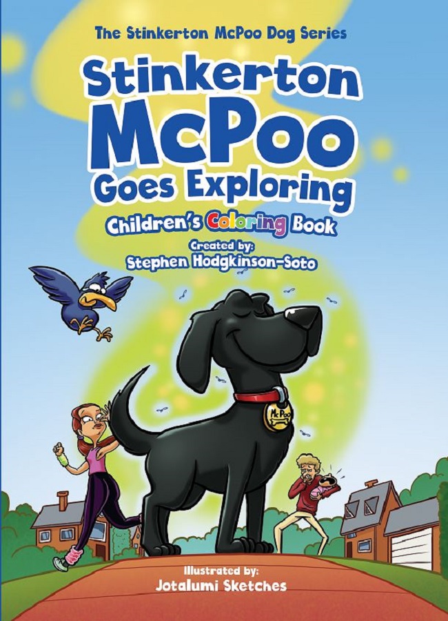 Stinkerton McPoo Goes Exploring Colouring Book Cover